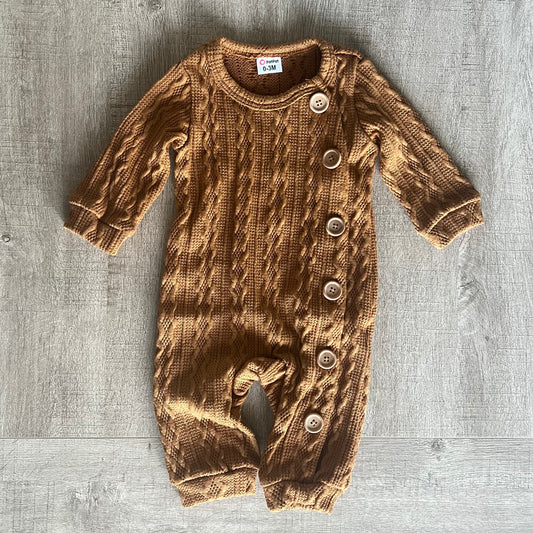 Knitted Jumpsuit - Caramel