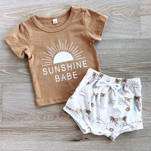 Sunshine Babe Tee & Shorts Set