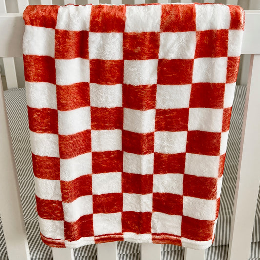 Checker Blanket - Rust