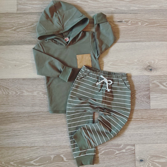 Hoodie and Joggers Set - Pine