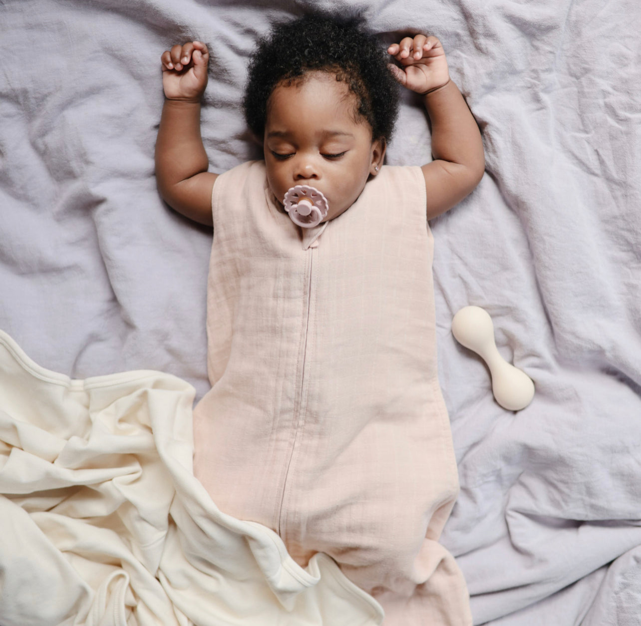 Organic Cotton Sleep Bag - Blush