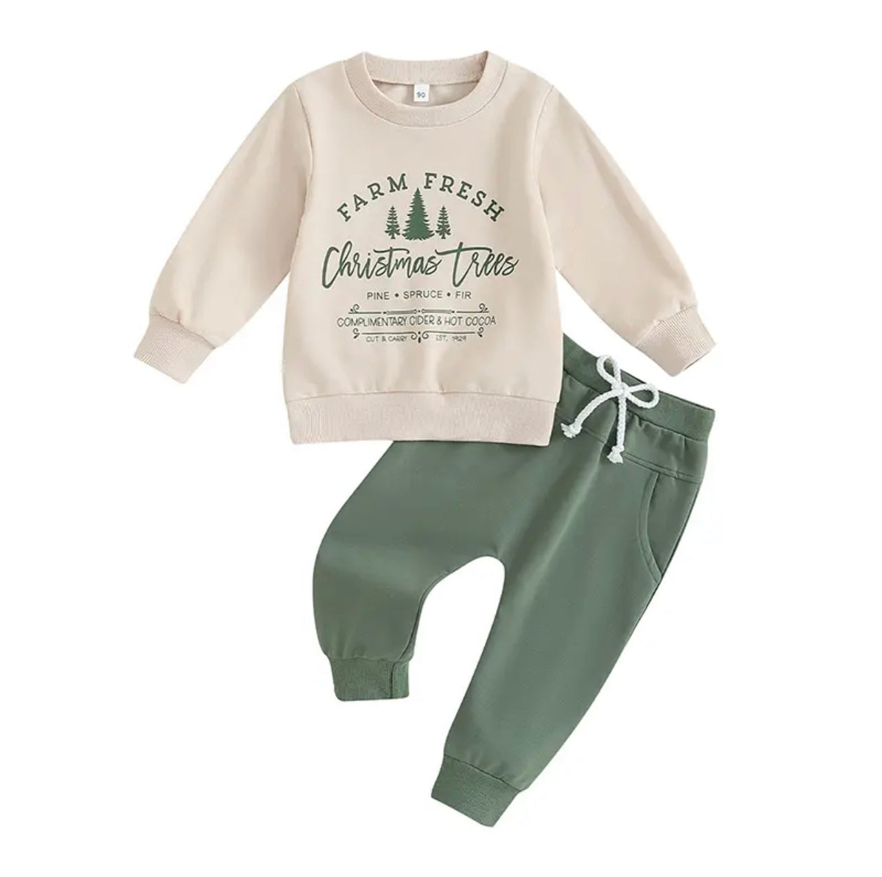 Christmas Tree Crewneck and Joggers Set