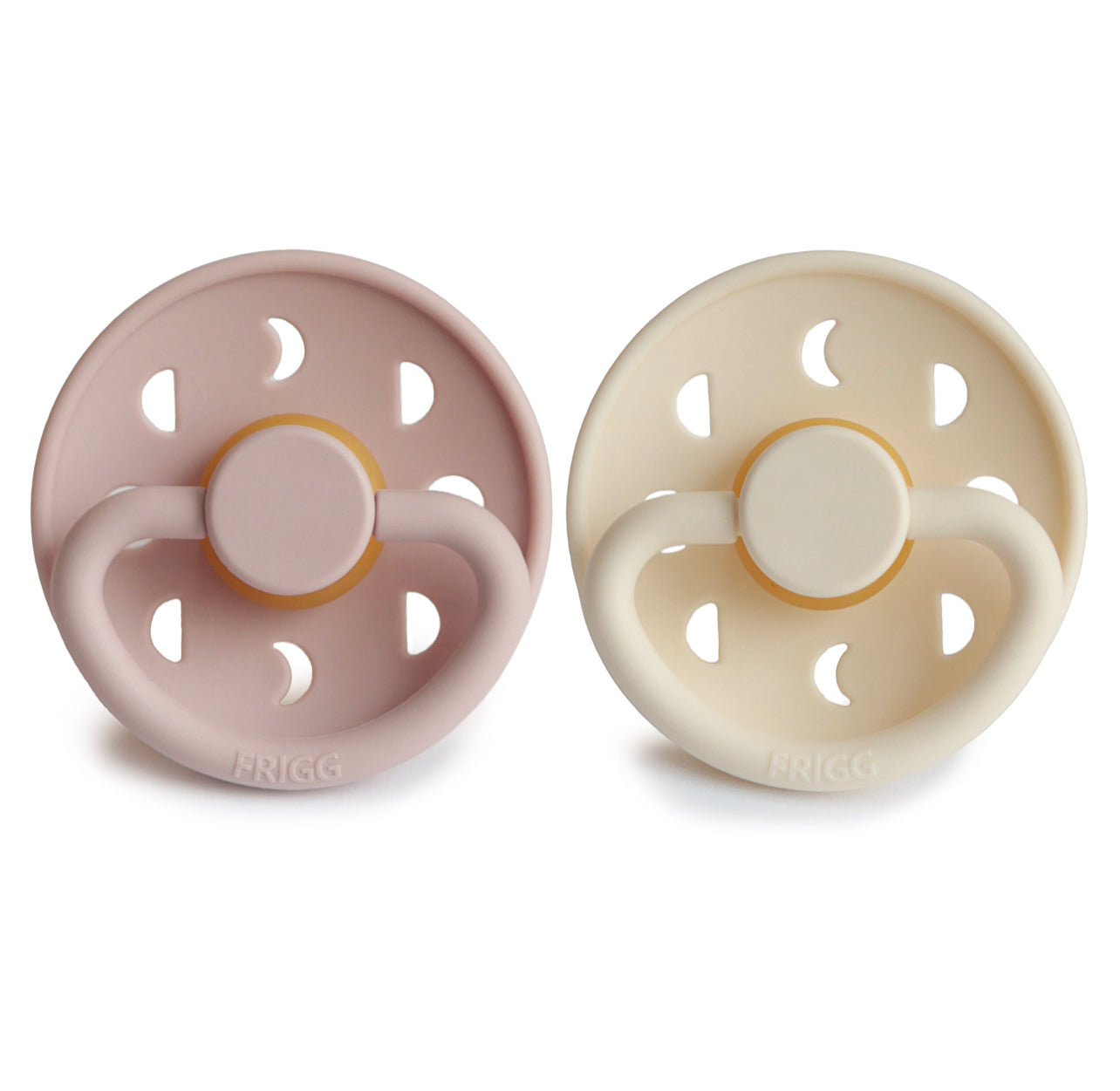 FRIGG Moon Natural Rubber Baby Pacifier - Blush/Cream