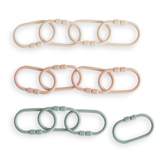 Chain Link Rings - Shifting Sands/Blush/Cambridge Blue