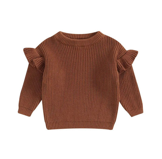Chestnut Ruffle Sweater