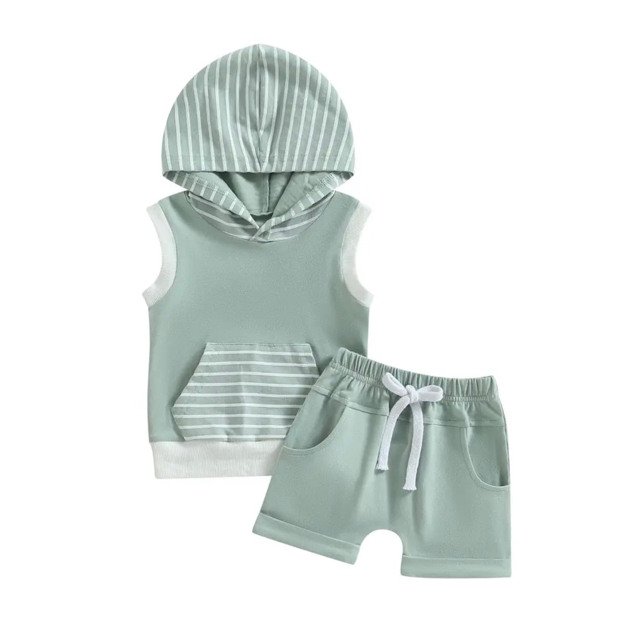 Seafoam Hooded Tank and Shorts Set