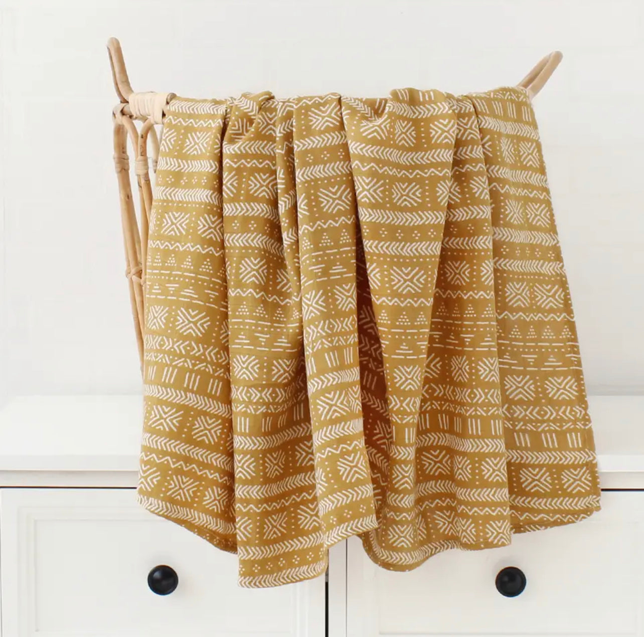 Bamboo Muslin Swaddle - Mustard