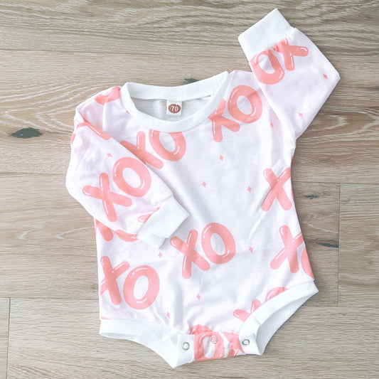 XOXO Romper in Bubblegum