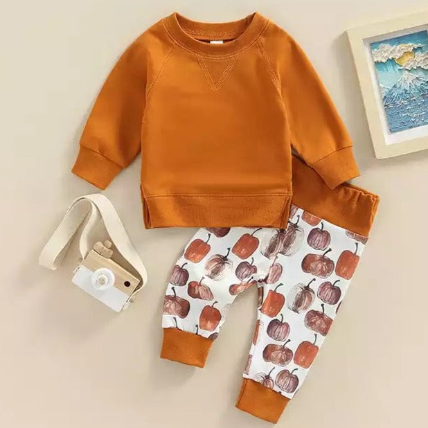 Pumpkin Crewneck and Joggers