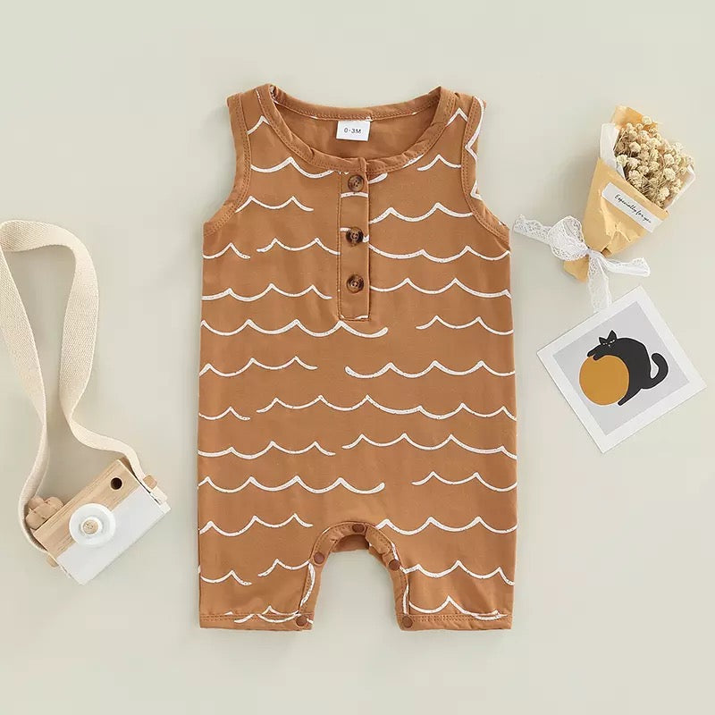 Waves Button Romper