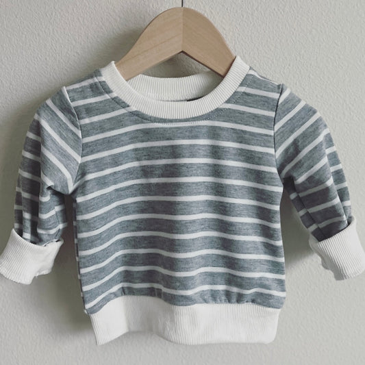 Steel Striped Crewneck