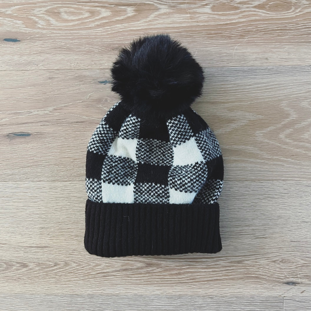 Onyx Plaid Beanie